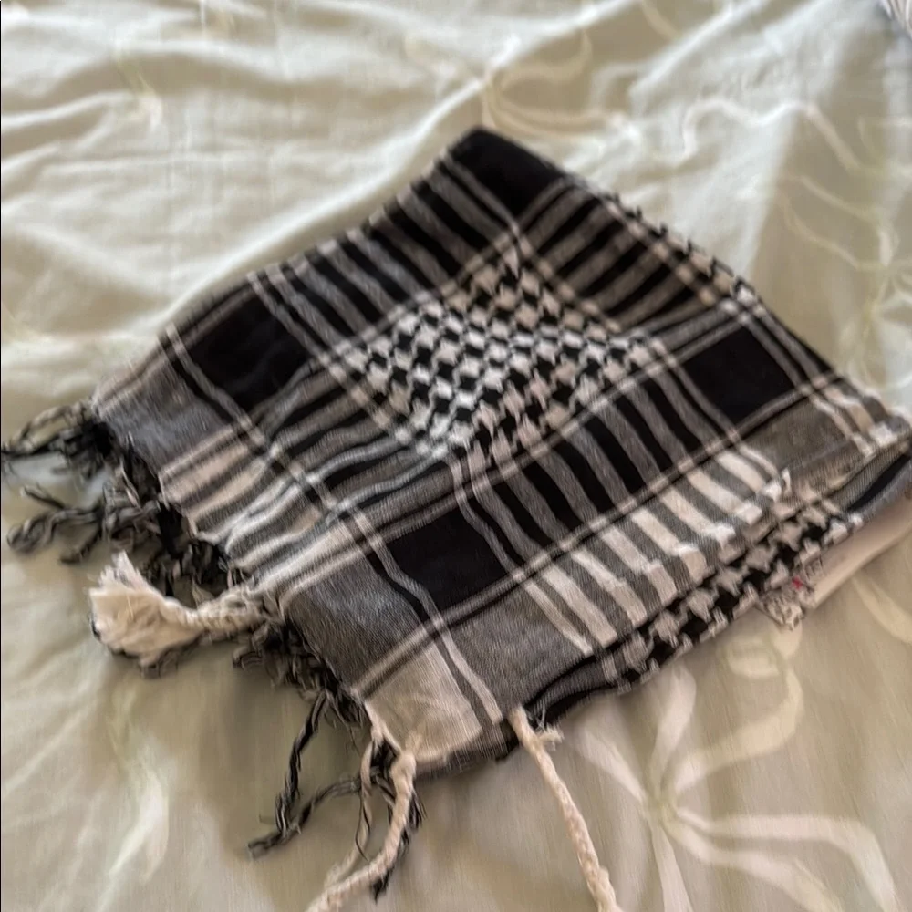 Black and White Checkered Scarf from the Middle East